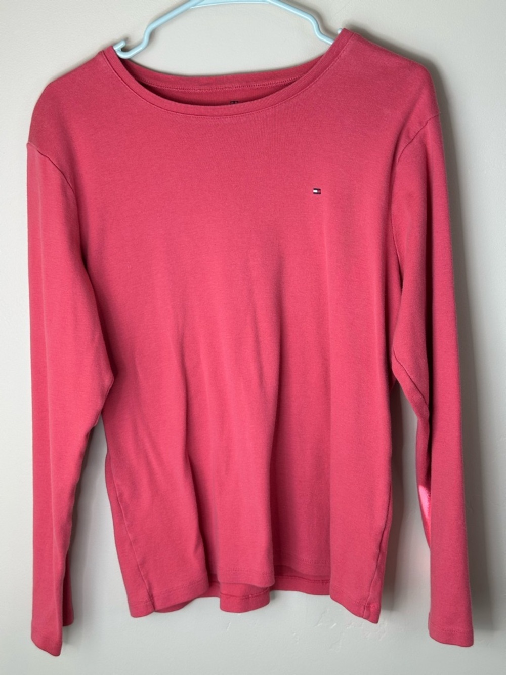 Tommy Hilfiger Women’s XXL Pink Lightweight Cotton Coastal Grandma V-Neck Top